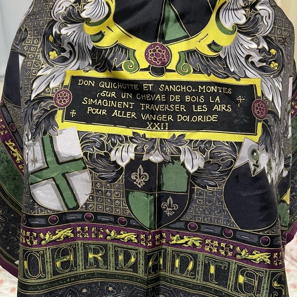 Rare Vintage Worth Silk Don Quichotte Scarf - Picture 2 of 12